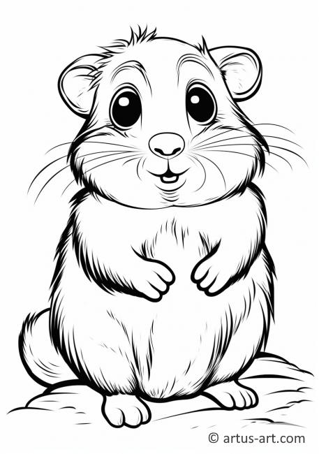 Cute Lemming Coloring Page